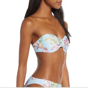 🎁nwt Chelsea 28 Blue Floral Print Twisted Bandeau Size XL🎁